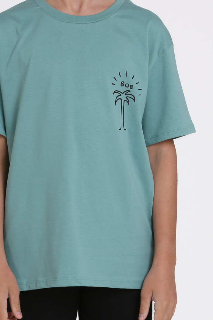 Su Yeşili Bob Baskılı 9-13 Yaş Takım - 81401-3