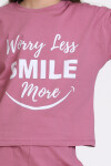 Mürdüm Wory Less Smile More Baskılı 5-9 Yaş Takım - 2442-3