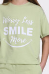 Yeşil Wory Less Smile More Baskılı 5-9 Yaş Takım - 2442-5