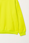 Erkek Çocuk Neon Sarı Bisiklet Yaka Basic 5-13 Yaş Sweatshirt- 3535-14